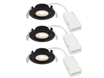 Sada tří bodových LED svítidel Nordlux Monolo 3-Kit (Barva Černá)