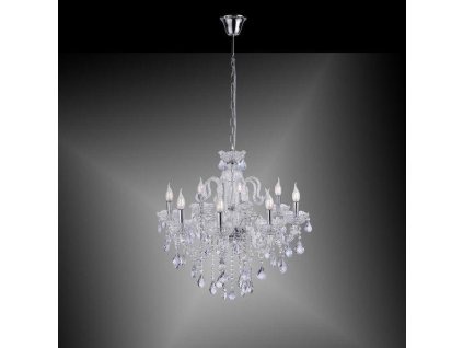 Kříšťálový lustr, 8xE14, ø 71 cm (Barva Champagne)