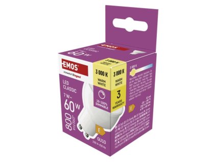 LED žárovka Classic MR16 / GU10 / 7 W (60 W) / 800 lm / teplá bílá / stmívatelná