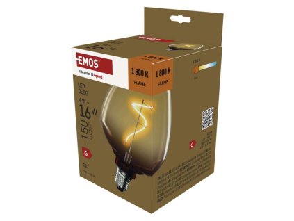 LED žárovka DECO S123 / E27 / 4 W (16 W) / 150 lm / flame
