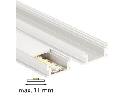 Nášlapný hliníkový profil BD, 19x9 mm, včetně difuzoru