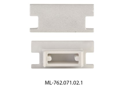 Koncovka pro BD s otvorem, stříbrná barva, 1 ks