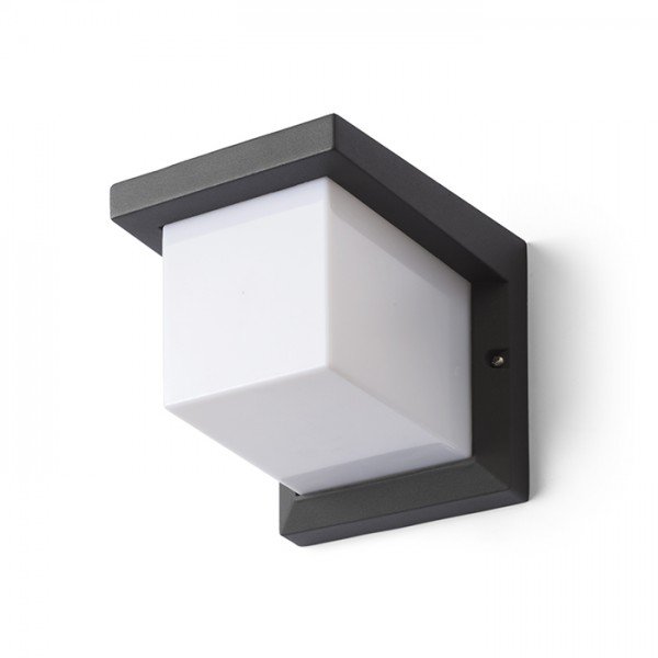 HIDE SQ nástěnná antracitová 230V E27 13W IP44 - RED - DESIGN RENDL