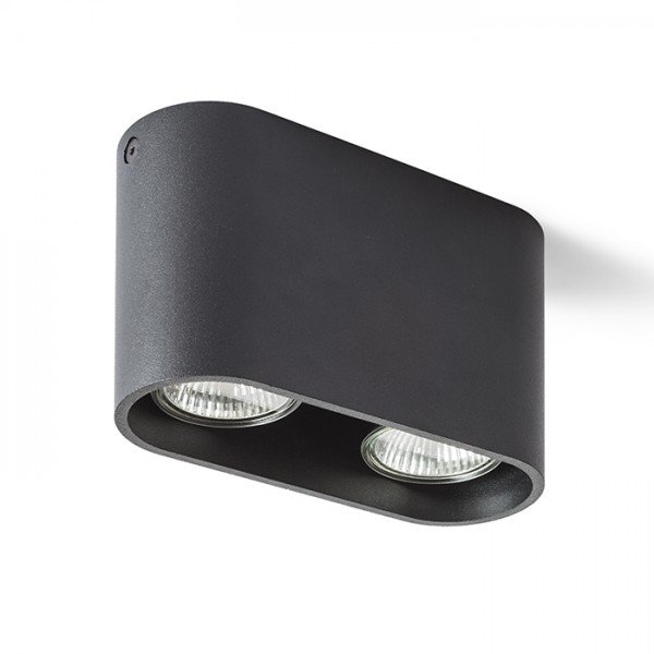 MANTOVA II stropní matná černá 230V GU10 2x35W - RED - DESIGN RENDL