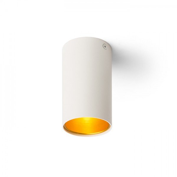Levně TUBA stropní matná bílá/zlatá 230V GU10 35W - RED - DESIGN RENDL