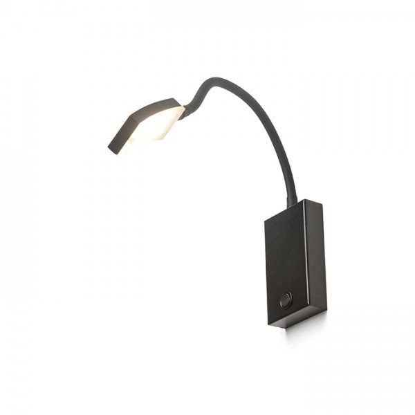 FRISCO W nástěnná černá 230V LED 4.2W 120° 3000K - RED - DESIGN RENDL
