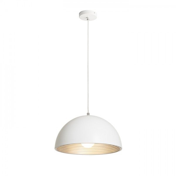CARISSIMA 40 závěsná matná bílá/stříbrnošedá 230 E27 42W - RED - DESIGN RENDL