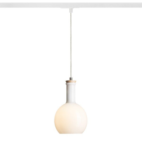 PULIRE RD pro jednookr. lištu opálové sklo/dřevo 230V E14 28W - RED - DESIGN RENDL