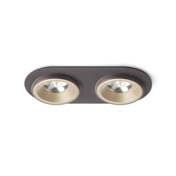 SHARM R II zápustná perleťová zlatá/hnědá 230V LED 2x10W 24° 3000K - RED - DESIGN RENDL