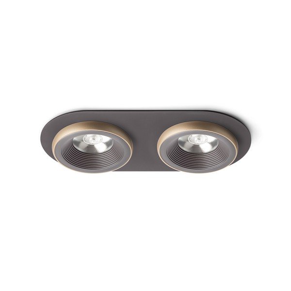 SHARM R II zápustná hnědá/perleťová zlatá 230V LED 2x10W 24° 3000K - RED - DESIGN RENDL