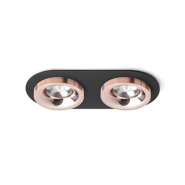 SHARM R II zápustná černá měď/měď 230V LED 2x10W 24° 3000K - RED - DESIGN RENDL