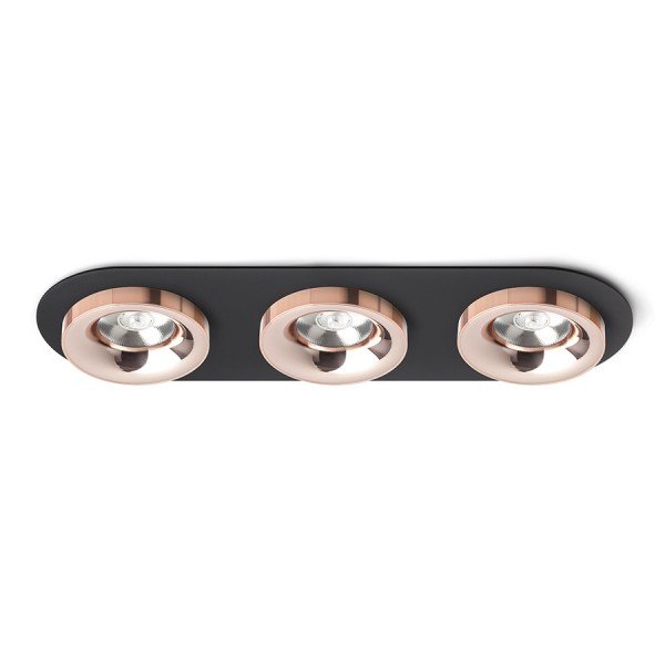 SHARM R III zápustná černá měď/měď 230V LED 3x10W 24° 3000K - RED - DESIGN RENDL