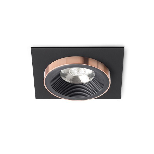 SHARM SQ I zápustná černá/černá měď 230V LED 10W 24° 3000K - RED - DESIGN RENDL