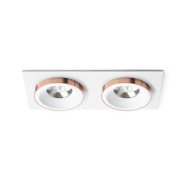 SHARM SQ II zápustná bílá měď 230V LED 2x10W 24° 3000K - RED - DESIGN RENDL