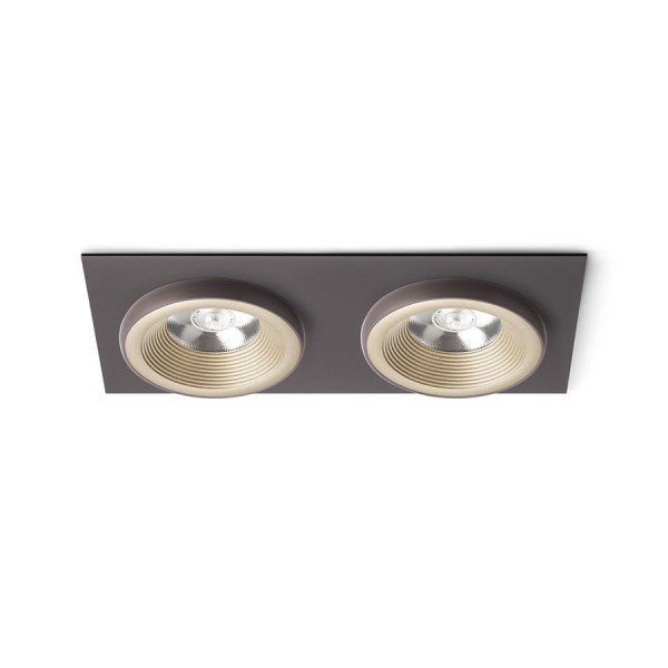 SHARM SQ II zápustná perleťová zlatá/hnědá 230V LED 2x10W 24° 3000K - RED - DESIGN RENDL