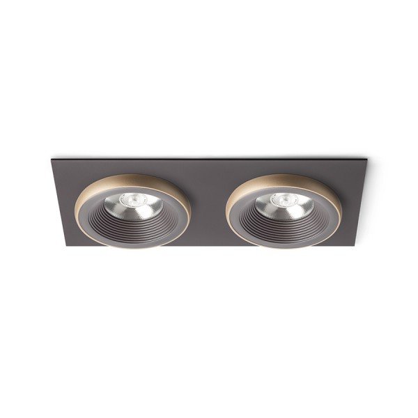 SHARM SQ II zápustná hnědá/perleťová zlatá 230V LED 2x10W 24° 3000K - RED - DESIGN RENDL