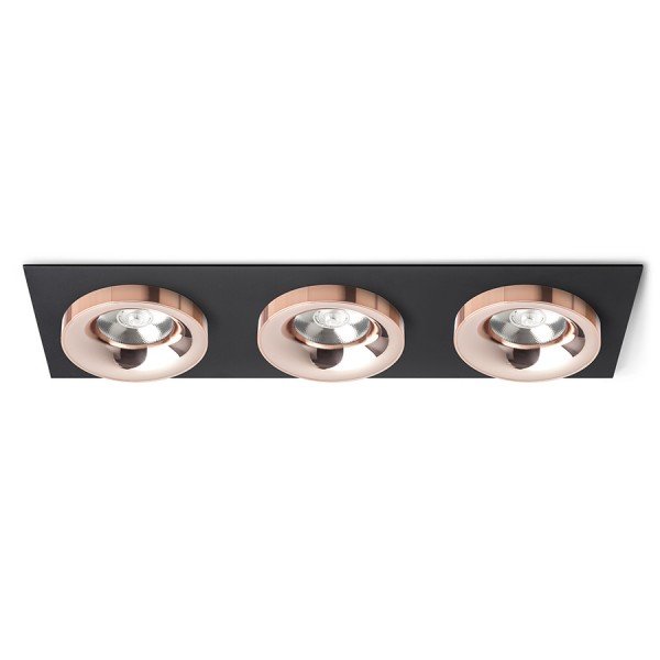 SHARM SQ III zápustná černá měď/měď 230V LED 3x10W 24° 3000K - RED - DESIGN RENDL