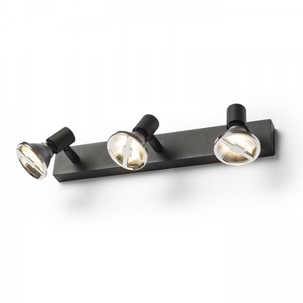 TRICA III nástěnná černá 230V GU10 3x25W - RED - DESIGN RENDL
