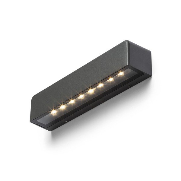 SAMPO nástěnná antracitová 230V LED 9W IP65 3000K - RED - DESIGN RENDL
