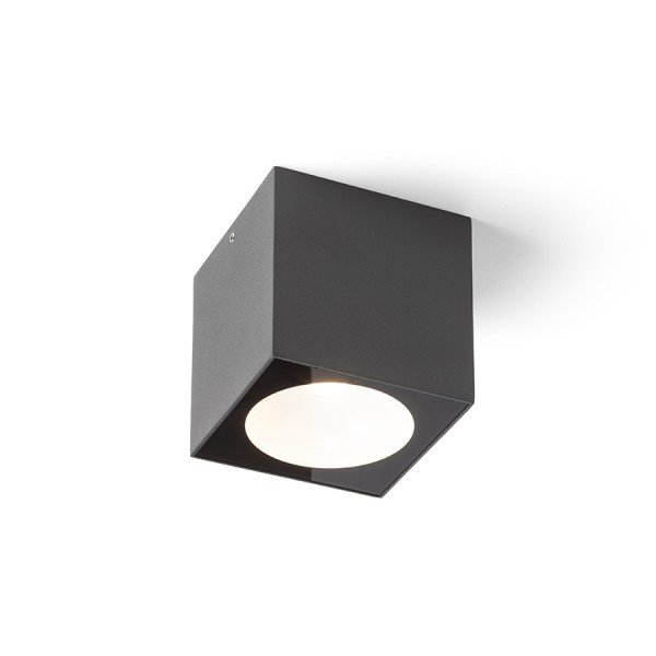 Levně SENZA SQ stropní antracitová čiré sklo 230V LED 6W IP65 3000K - RED - DESIGN RENDL