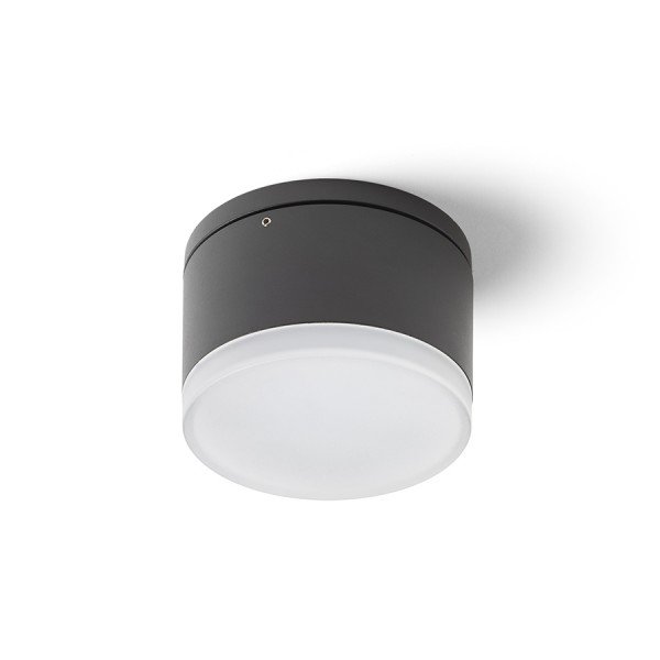 Levně ORIN R stropní antracitová satinovaný akryl 230V LED 10W IP54 3000K - RED - DESIGN RENDL