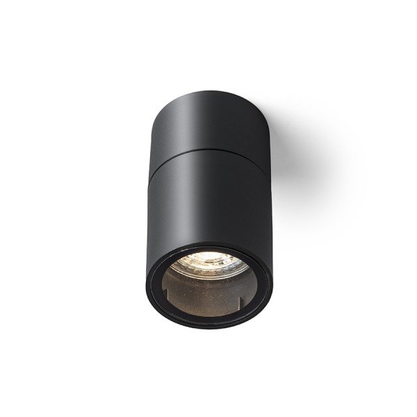 SORANO stropní černá plast 230V LED GU10 8W IP44 - RED - DESIGN RENDL