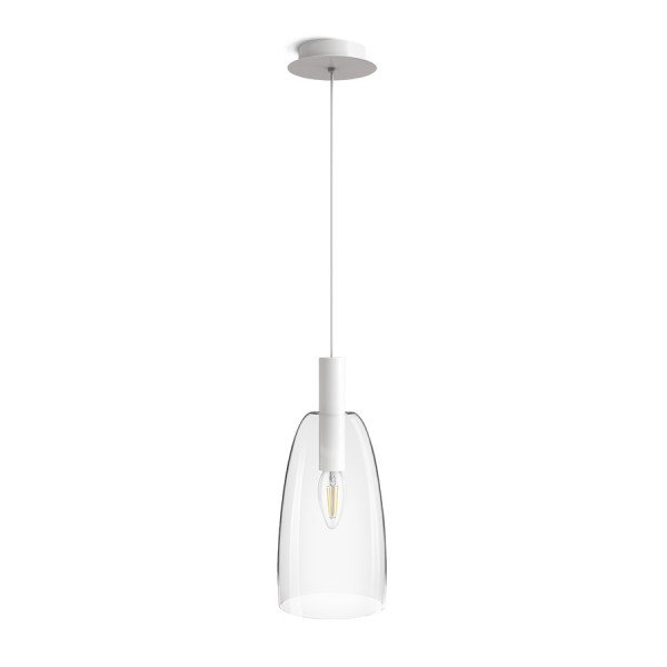 BELLINI L E14 závěsná bílá čiré sklo 230V E14 15W - RED - DESIGN RENDL