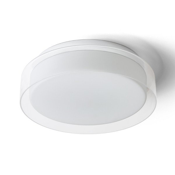 Levně VENICE LED 30 stropní čiré sklo/opálové sklo/chrom 230V LED 12W IP44 3000K - RED - DESIGN RENDL