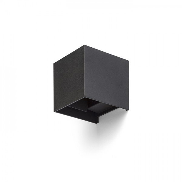 Svítidlo nástěnné TITO SQ DIMM černé 230V LED 2x3W IP65 3000K - RED - DESIGN RENDL