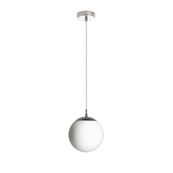 LUNA 20 závěsná opálové sklo/chrom 230V LED E27 15W - RED - DESIGN RENDL