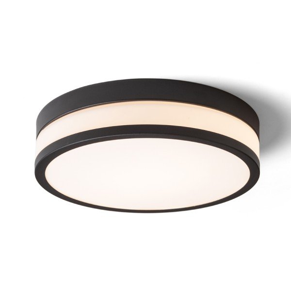 Levně CIRA LED 35 stropní opálové sklo/černá 230V LED 24W IP44 3000K - RED - DESIGN RENDL