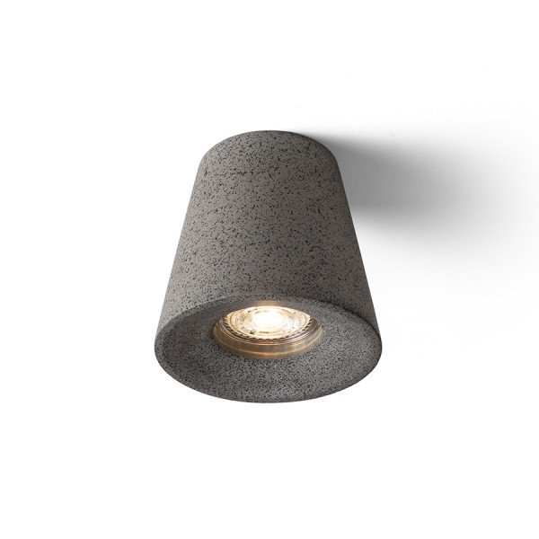 Levně VOLCA stropní beton/dekor tmavý granit 230V LED GU10 5W - RED - DESIGN RENDL