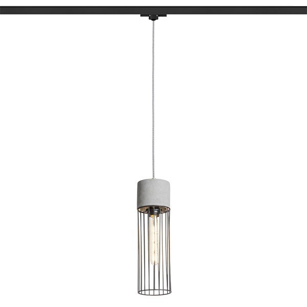 BURTON pro tříokr. lištu beton/černá 230V E27 42W - RED - DESIGN RENDL
