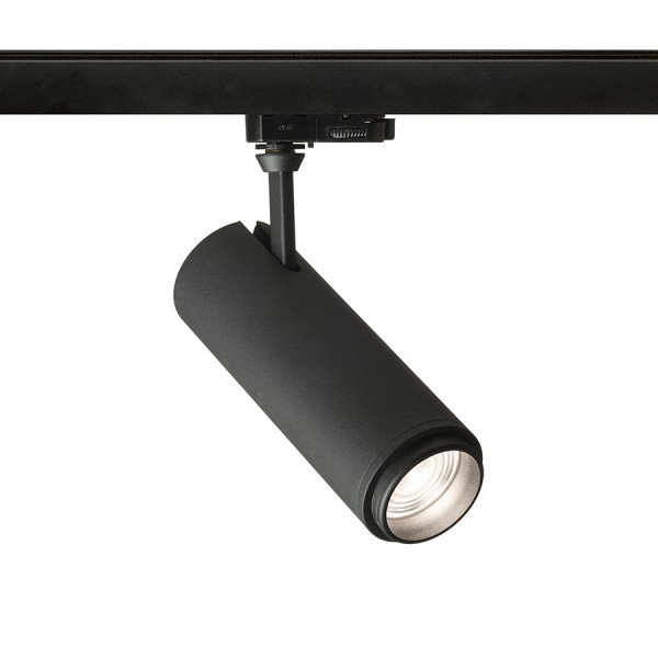 FOCUS 20 DIMM pro tříokr. lištu černá 230V LED 20W 10 60° 3000K 4000K 5000K - RED - DESIGN RENDL