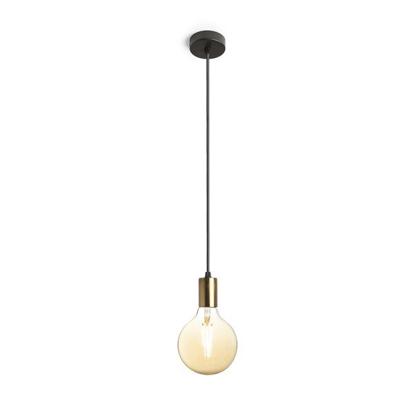 ARAQ závěsná česaná mosaz/černá 230V E27 42W - RED - DESIGN RENDL