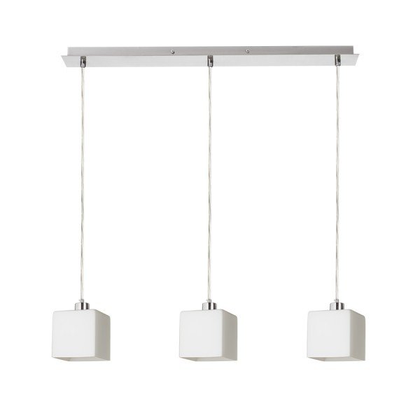 DADOS III 60 závěsná opálové sklo/matný nikl 230V E27 3x11W - RED - DESIGN RENDL