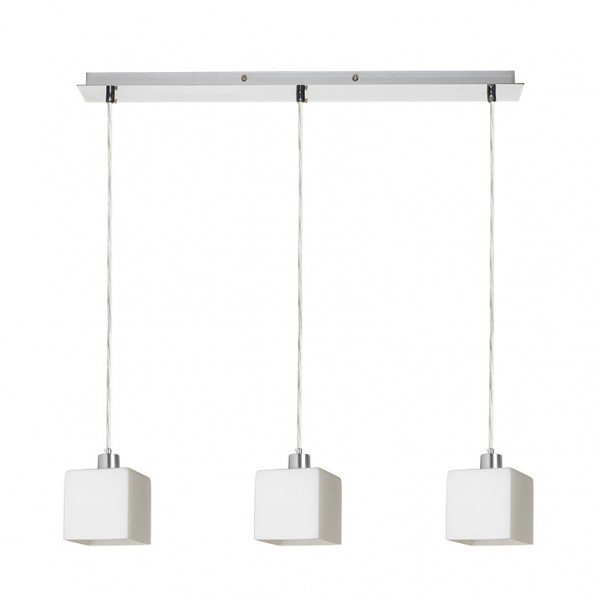 DADOS III 60 závěsná opálové sklo/chrom 230V E27 3x11W - RED - DESIGN RENDL