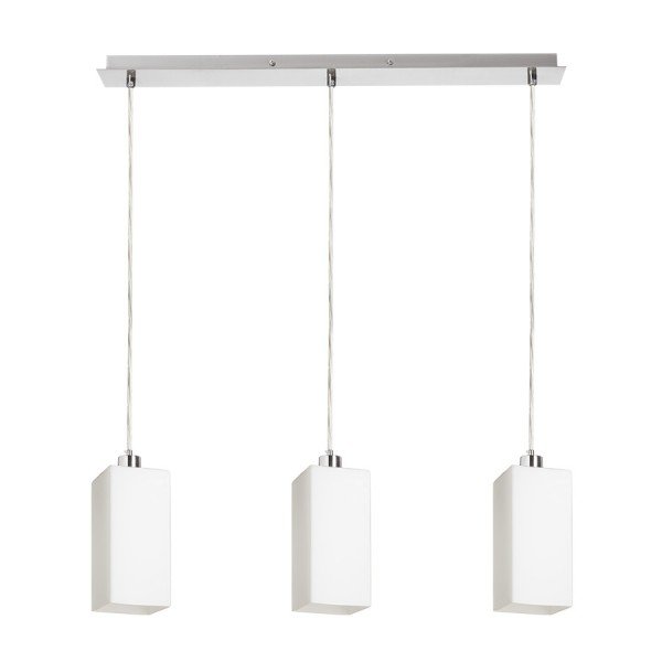 LIZ III 60 závěsná opálové sklo/matný nikl 230V E27 3x11W - RED - DESIGN RENDL