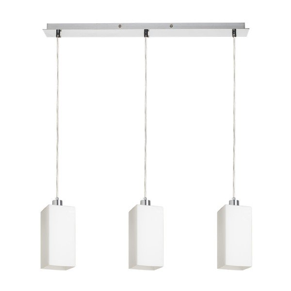 LIZ III 60 závěsná opálové sklo/chrom 230V E27 3x11W - RED - DESIGN RENDL