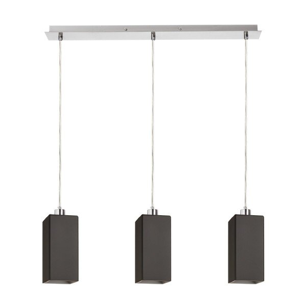 LIZ III 60 závěsná černá sklo/matný nikl 230V E27 3x11W - RED - DESIGN RENDL