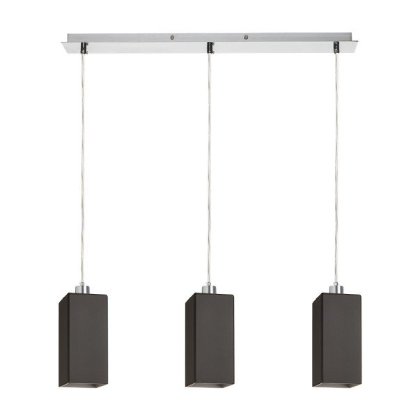 LIZ III 60 závěsná černá sklo/chrom 230V E27 3x11W - RED - DESIGN RENDL