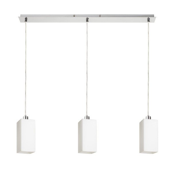 LIZ III 80 závěsná opálové sklo/matný nikl 230V E27 3x11W - RED - DESIGN RENDL