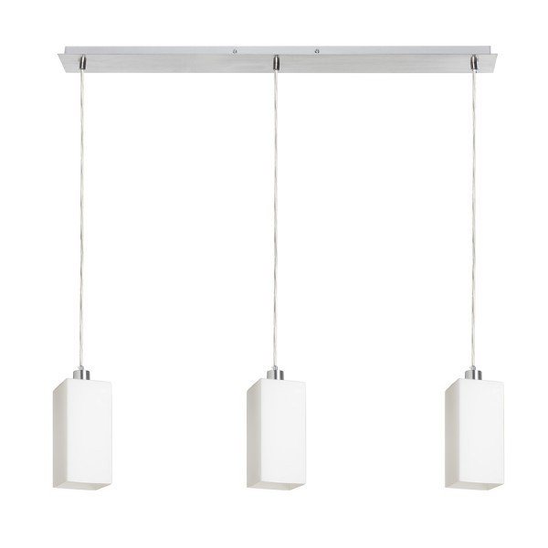 LIZ III 80 závěsná opálové sklo/chrom 230V E27 3x11W - RED - DESIGN RENDL