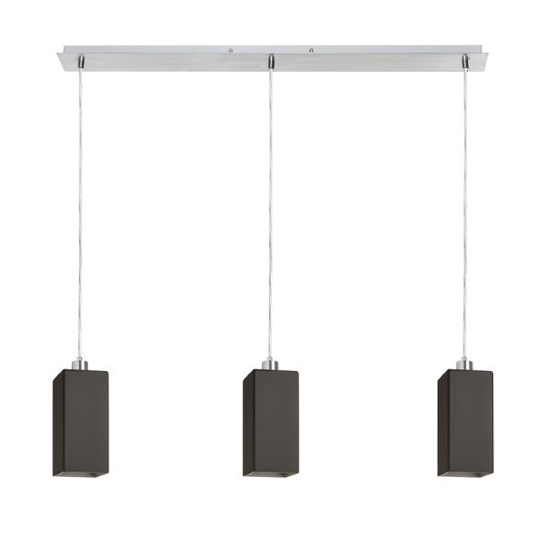 LIZ III 80 závěsná černá sklo/chrom 230V E27 3x11W - RED - DESIGN RENDL