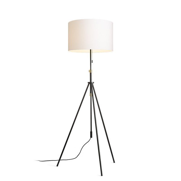 LUTON/RON 55 stojanová Polycotton bílá/černá/kov 230V E27 11W - RED - DESIGN RENDL