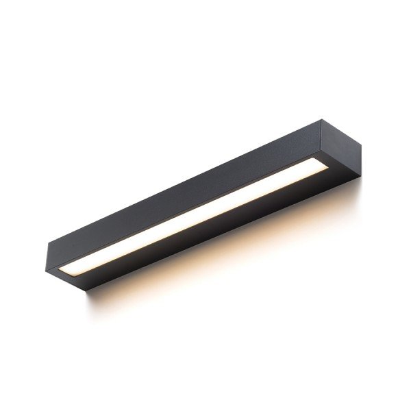 ASTER 50 nástěnná černá mléčný akryl 230V LED 2x10W IP65 3000K - RED - DESIGN RENDL