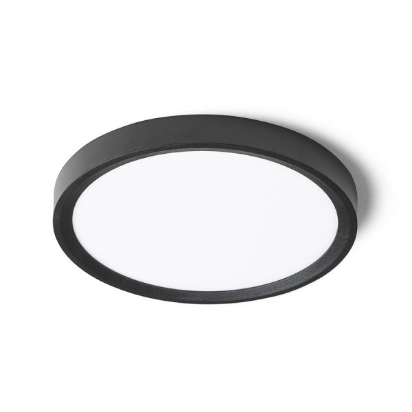 LANA 23 přisazená černá plast 230V LED 18W  3000K 4000K 6000K - RED - DESIGN RENDL