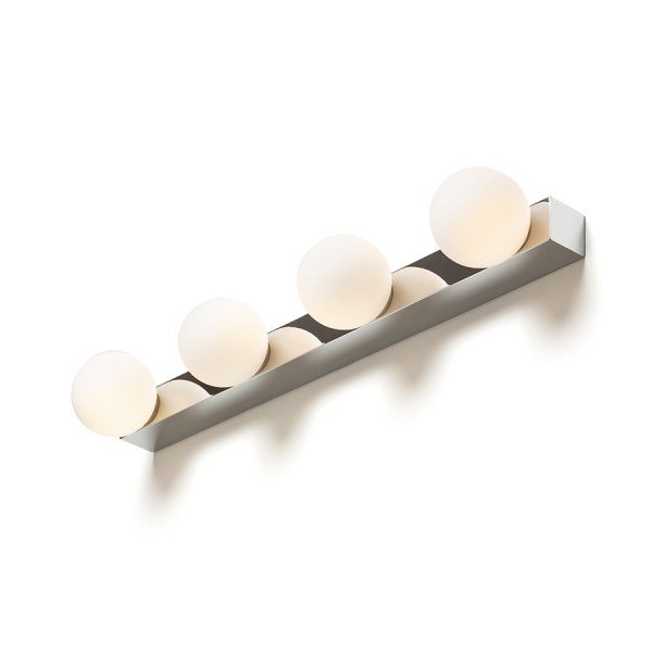 DOMINO IV nástěnná chrom/opálové sklo 230V G9 4x6W IP44 - RED - DESIGN RENDL