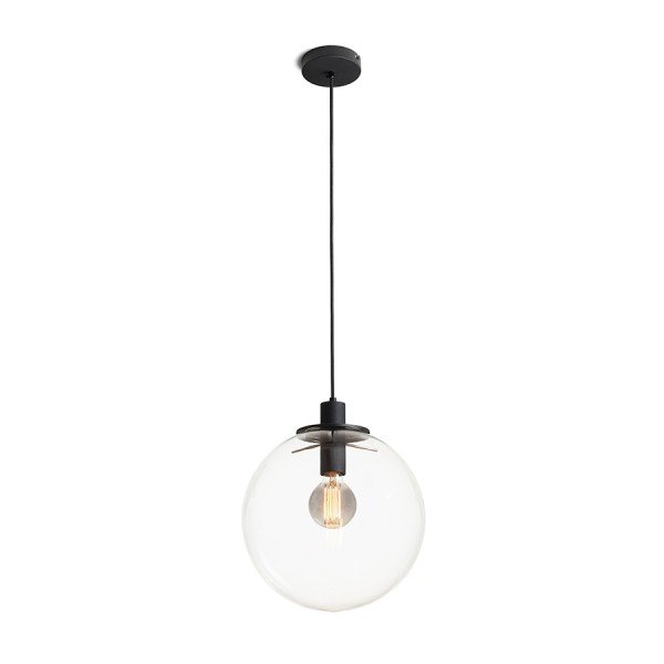 BOULDER 30 závěsná čiré sklo/černá 230V E27 15W - RED - DESIGN RENDL