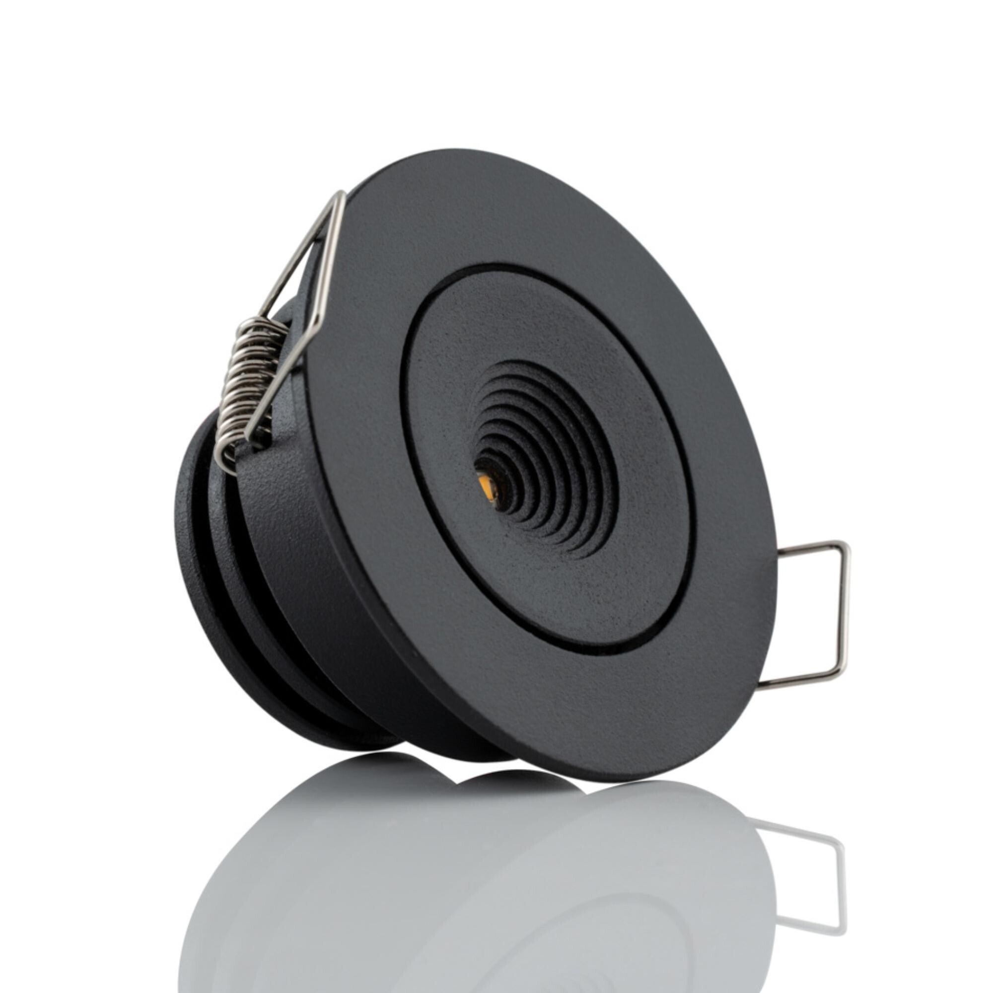 Levně TLG Zápustné LED svítidlo MINIONE TILT, ø 5 cm, IP44 Barva: Černá